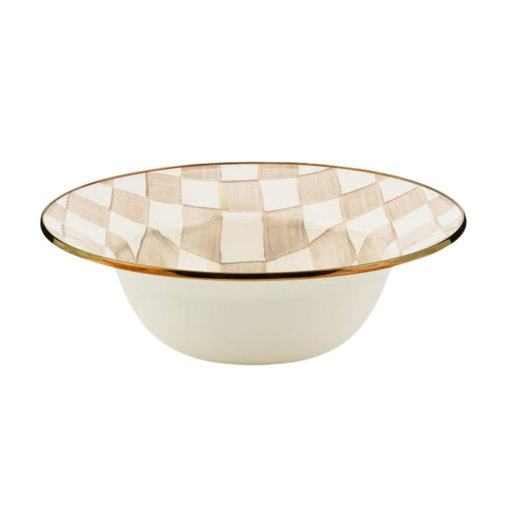 MOCHA CHECK SERVING BOWL - MACKENZIE-CHILDS - Compralo en CorinneRegalos.com