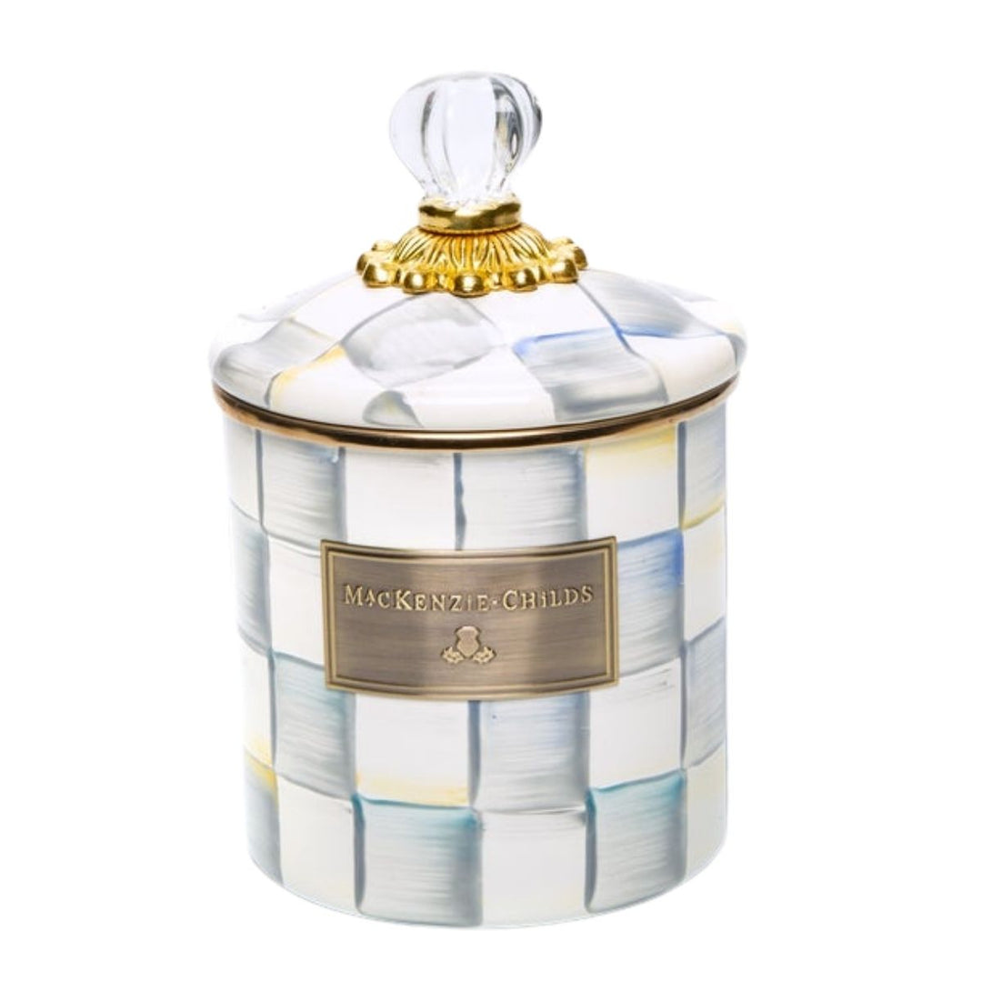STERLING CHECK SMALL CANISTER - MACKENZIE-CHILDS - Compralo en CorinneRegalos.com