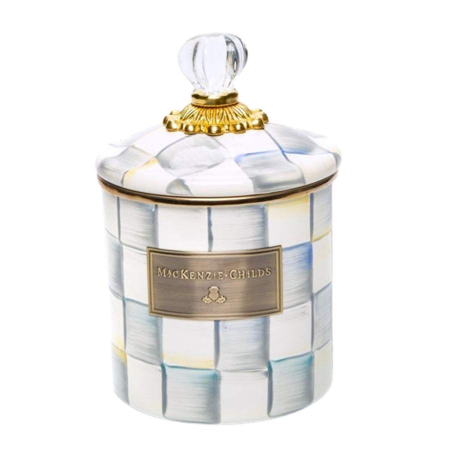 STERLING CHECK SMALL CANISTER - MACKENZIE-CHILDS - Compralo en CorinneRegalos.com