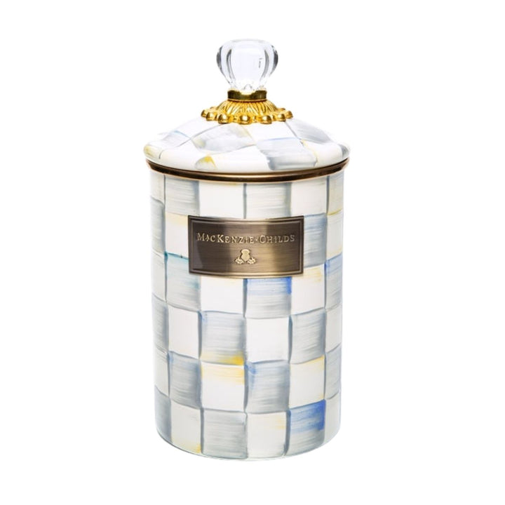 STERLING CHECK LARGE CANISTER - MACKENZIE-CHILDS - Compralo en CorinneRegalos.com