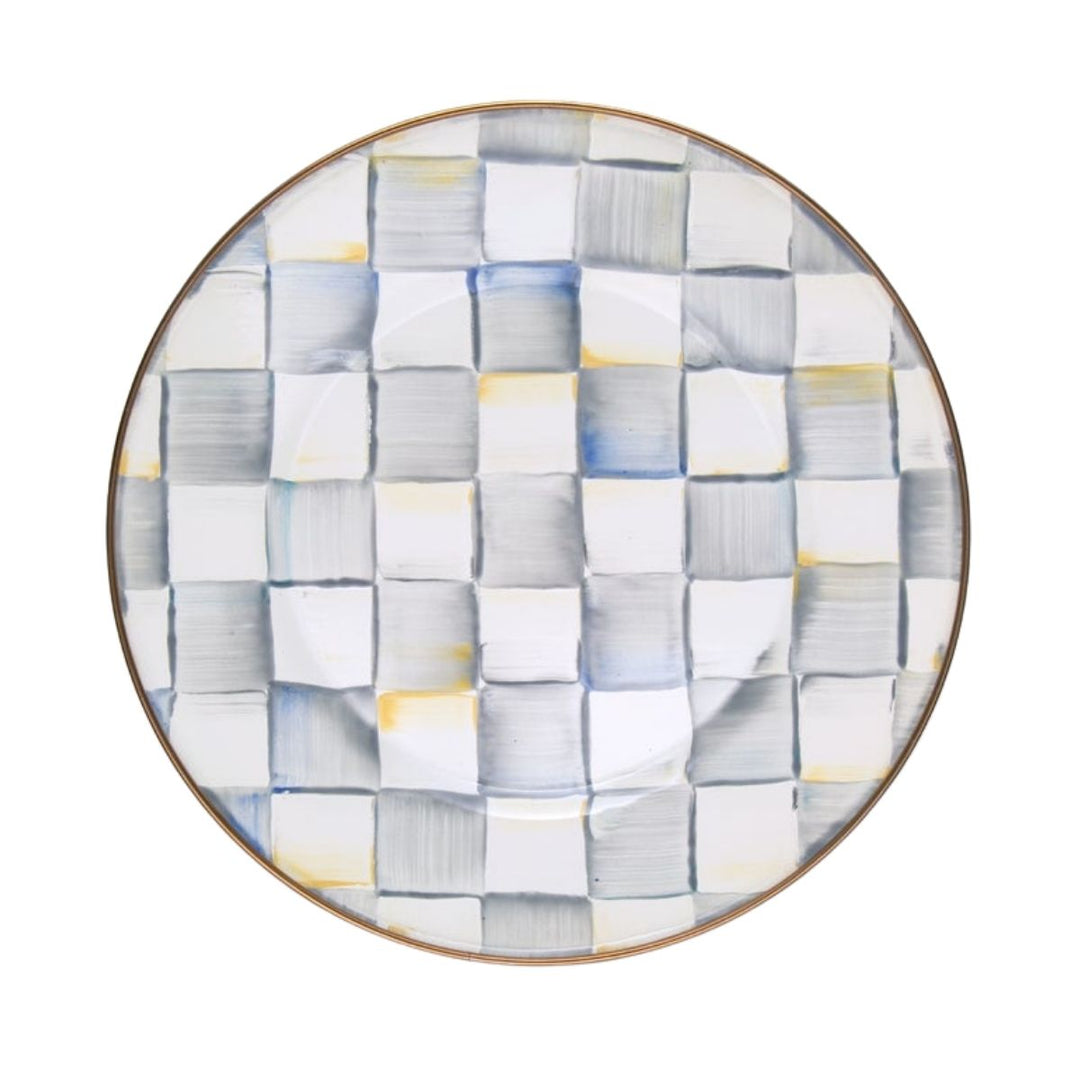 STERLING CHECK DINNER PLATE - MACKENZIE-CHILDS - Compralo en CorinneRegalos.com