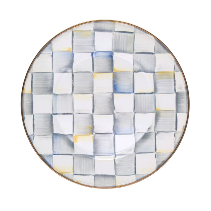 STERLING CHECK DINNER PLATE - MACKENZIE-CHILDS - Compralo en CorinneRegalos.com