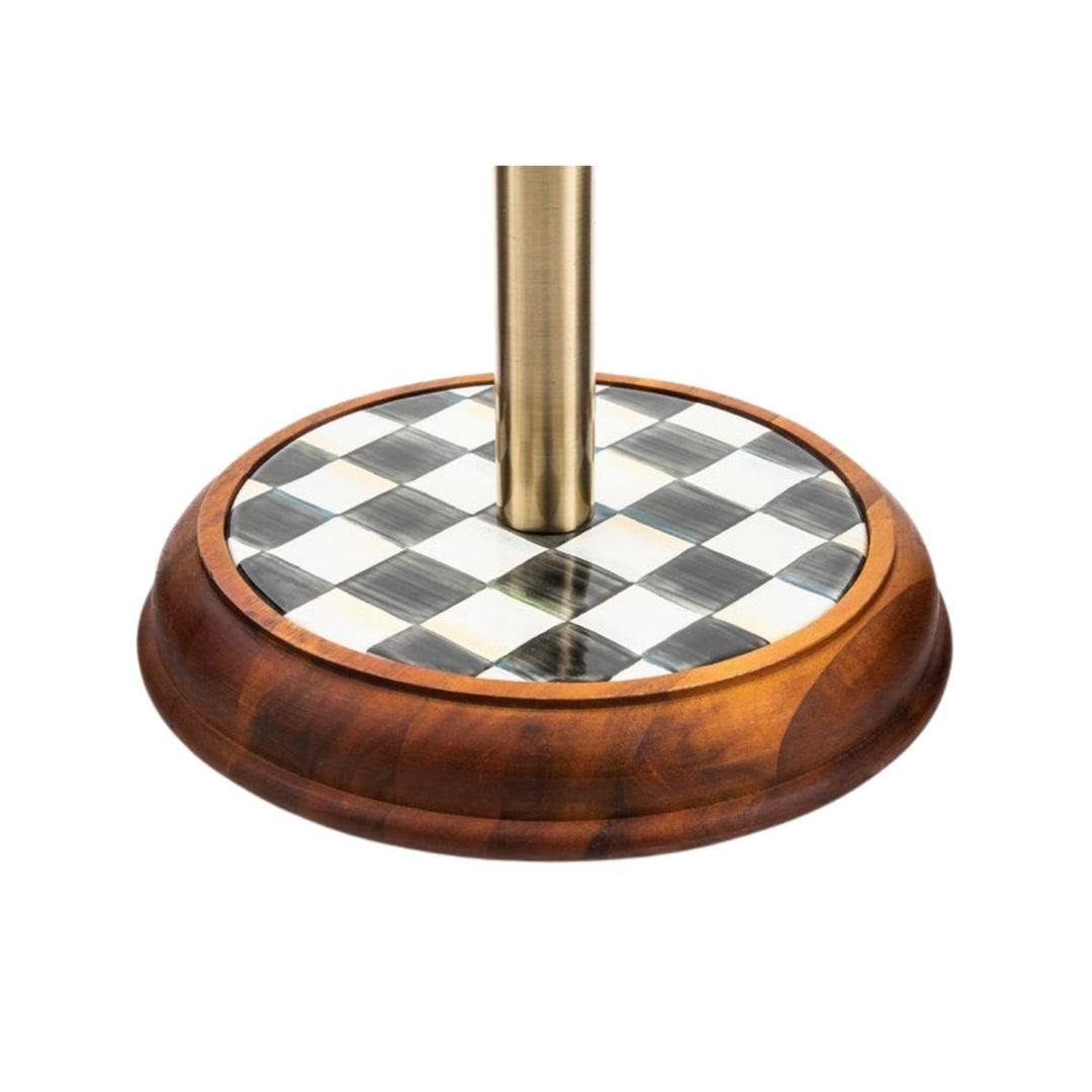 COURTLY CHECK WOOD PAPER TOWEL HOLDER