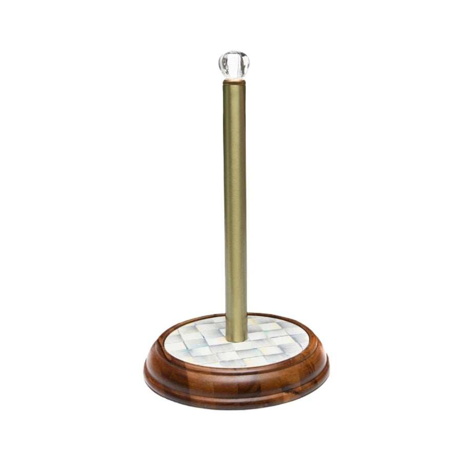 STERLING CHECK WOOD PAPER TOWEL HOLDER - MACKENZIE-CHILDS - Compralo en CorinneRegalos.com