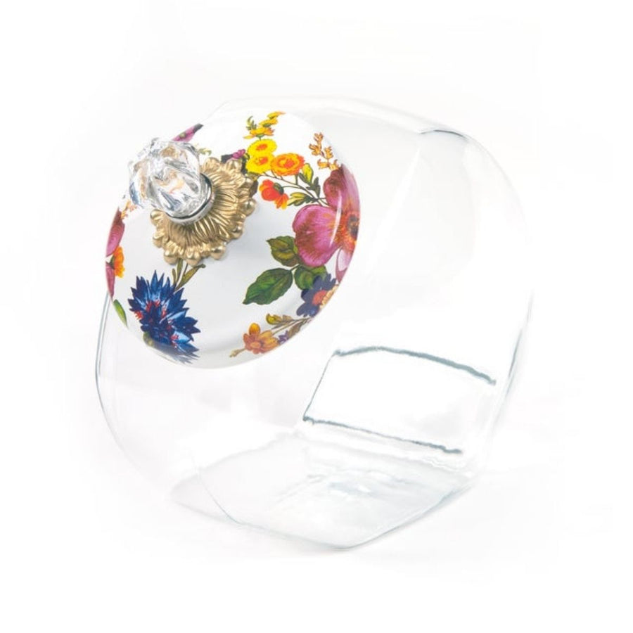 COOKIE JAR WITH WHITE FLOWER MARKET LID - MACKENZIE-CHILDS - Compralo en CorinneRegalos.com