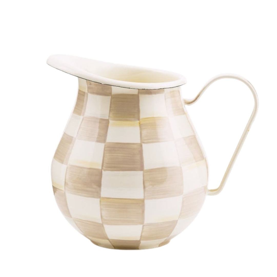 MOCHA CHECK PITCHER - MACKENZIE-CHILDS - Compralo en CorinneRegalos.com