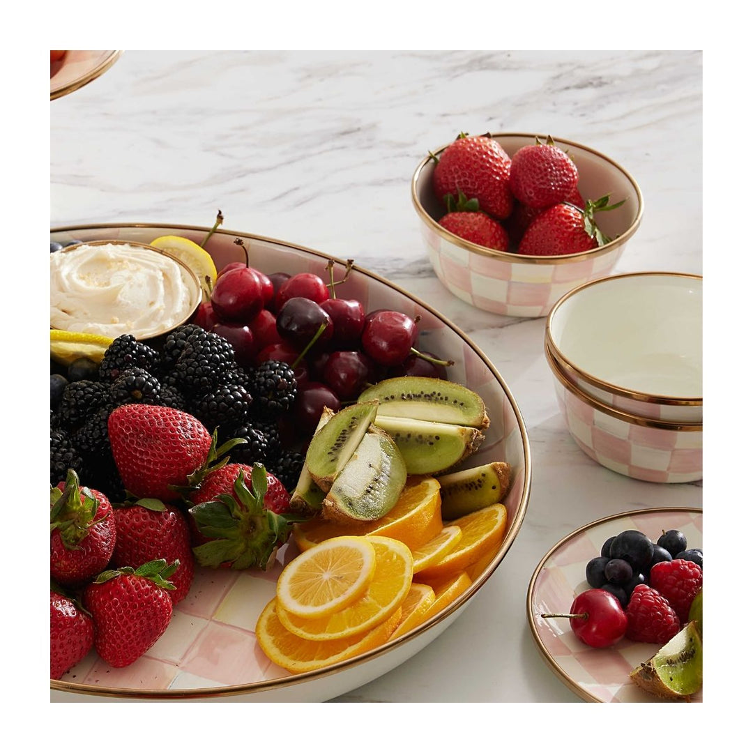 ROSY CHECK PINCH BOWL