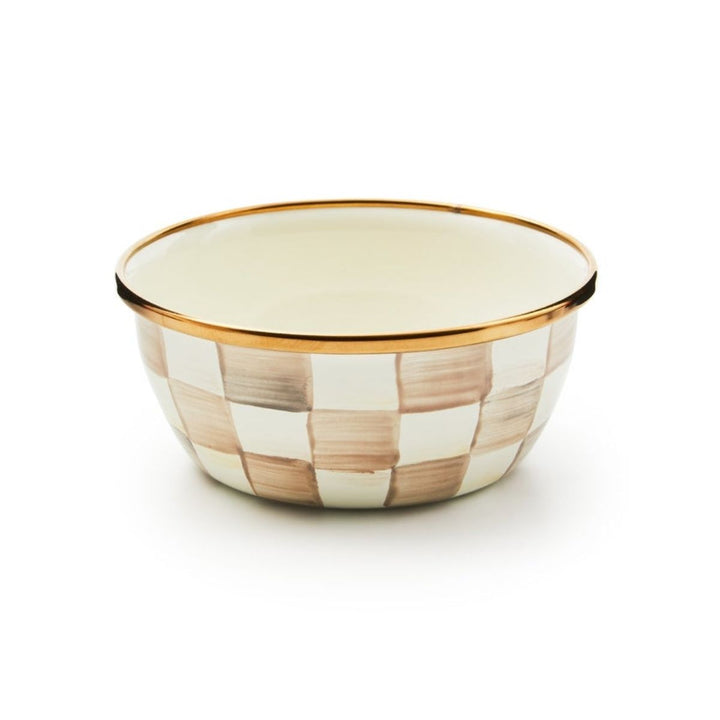 MOCHA CHECK PINCH BOWL - MACKENZIE-CHILDS - Compralo en CorinneRegalos.com