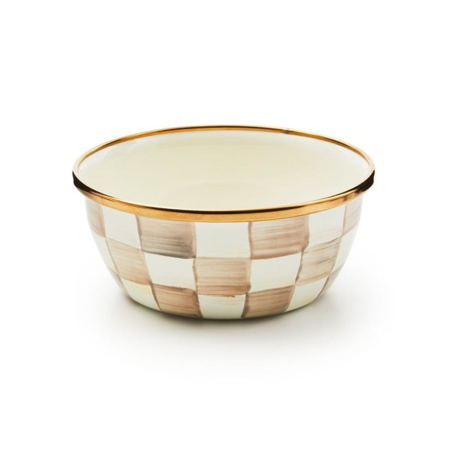 MOCHA CHECK PINCH BOWL - MACKENZIE-CHILDS - Compralo en CorinneRegalos.com