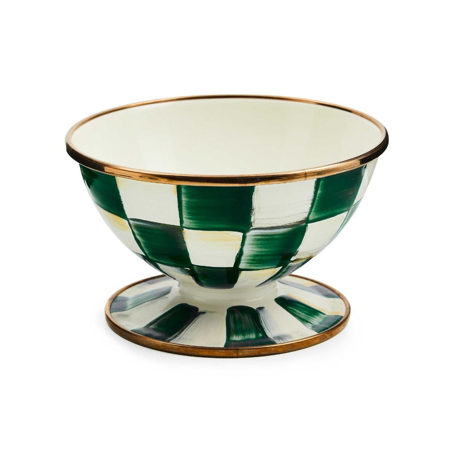 EMERALD CHECK ICE CREAM DISH - MACKENZIE-CHILDS - Compralo en CorinneRegalos.com