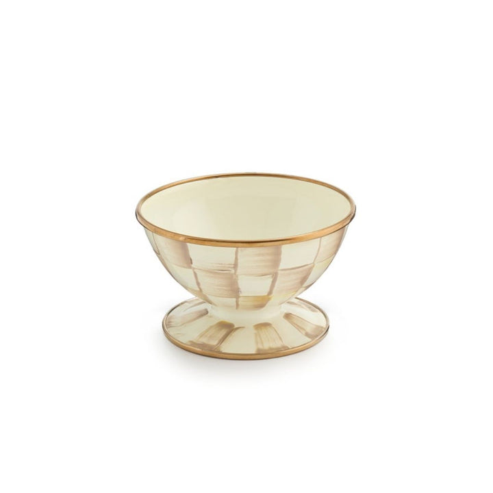 MOCHA CHECK ICE CREAM DISH - MACKENZIE-CHILDS - Compralo en CorinneRegalos.com