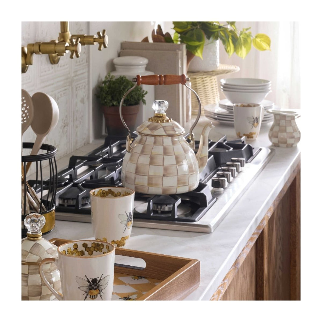 MOCHA CHECK 2 QUART TEA KETTLE
