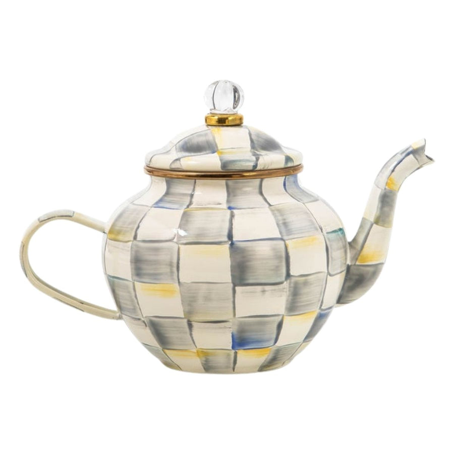 STERLING CHECK 4 CUP TEAPOT - MACKENZIE-CHILDS - Compralo en CorinneRegalos.com