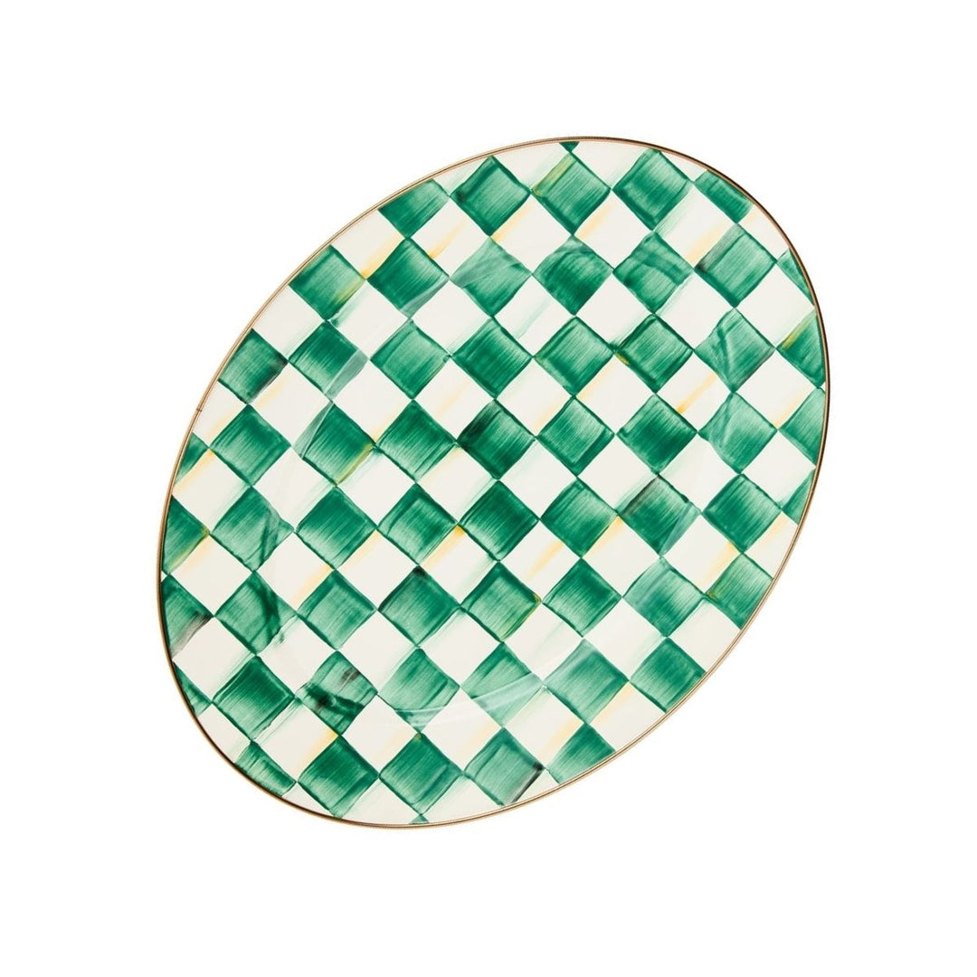 EMERALD CHECK MEDIUM OVAL PLATTER
