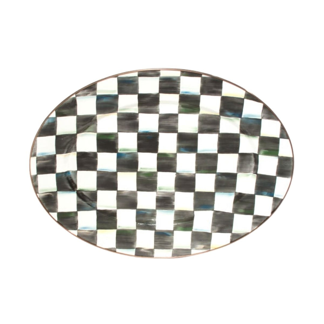 COURTLY CHECK MEDIUM OVAL PLATTER - MACKENZIE-CHILDS - Compralo en CorinneRegalos.com