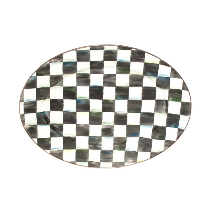COURTLY CHECK MEDIUM OVAL PLATTER - MACKENZIE-CHILDS - Compralo en CorinneRegalos.com