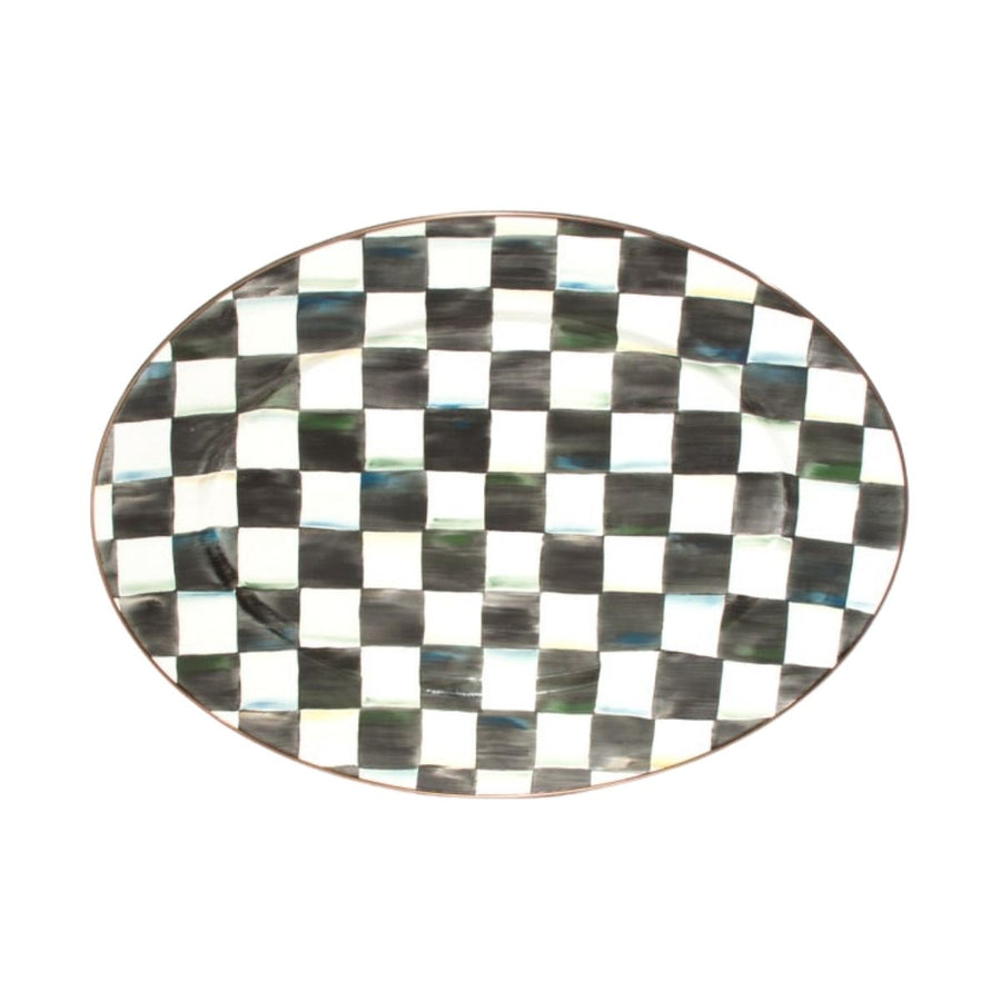 COURTLY CHECK MEDIUM OVAL PLATTER - MACKENZIE-CHILDS - Compralo en CorinneRegalos.com
