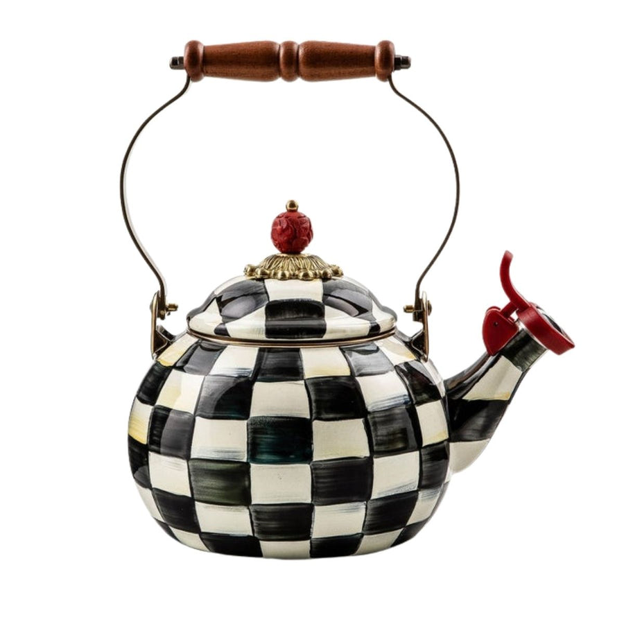 COURTLY CHECK WHISTLING TEA KETTLE - MACKENZIE-CHILDS - Compralo en CorinneRegalos.com