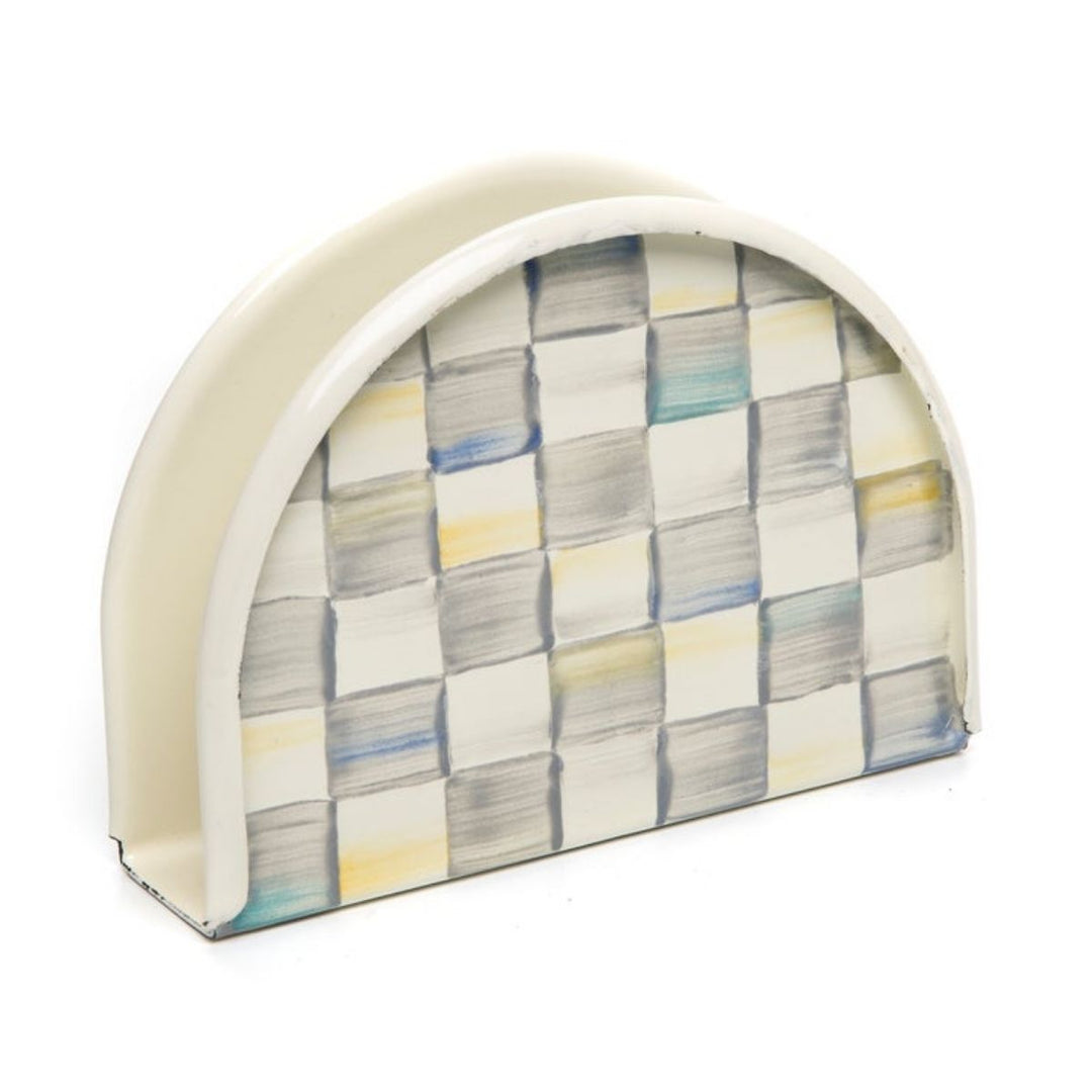 STERLING CHECK NAPKIN HOLDER - MACKENZIE-CHILDS - Compralo en CorinneRegalos.com