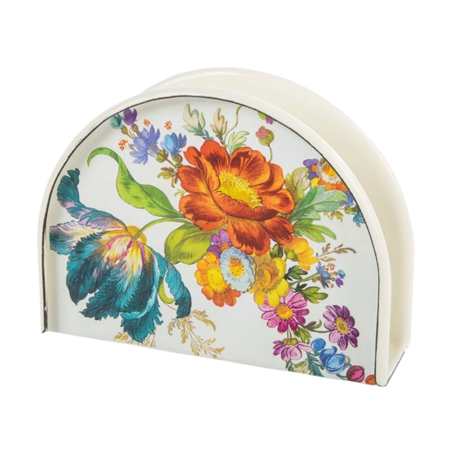 WHITE FLOWER MARKET NAPKIN HOLDER - MACKENZIE-CHILDS - Compralo en CorinneRegalos.com