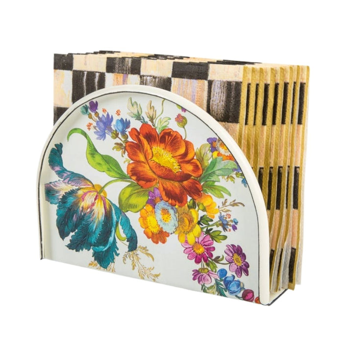 WHITE FLOWER MARKET NAPKIN HOLDER