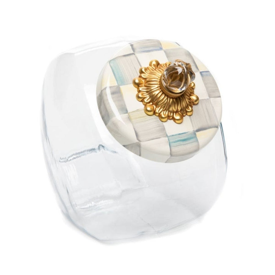 SWEETS JAR WITH STERLING CHECK LID - MACKENZIE-CHILDS - Compralo en CorinneRegalos.com