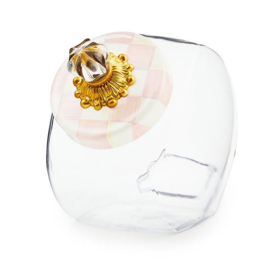 SWEETS JAR WITH ROSY CHECK ENAMEL LID - MACKENZIE-CHILDS - Compralo en CorinneRegalos.com