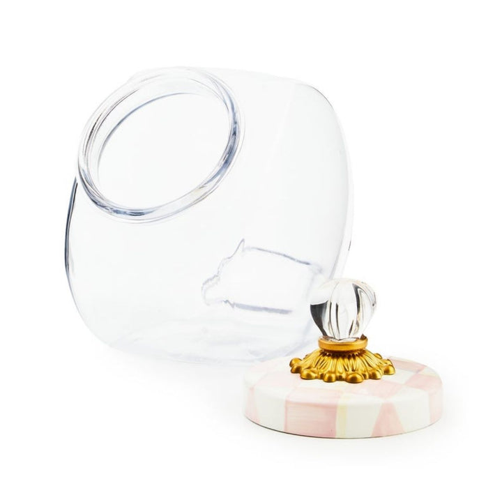 SWEETS JAR WITH ROSY CHECK ENAMEL LID