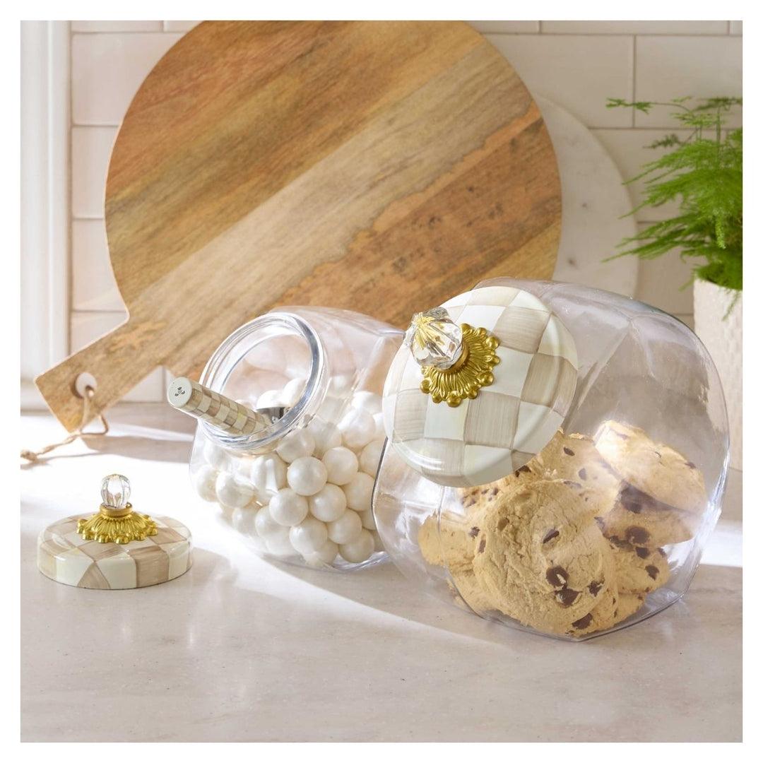 SWEETS JAR WITH MOCHA CHECK LID