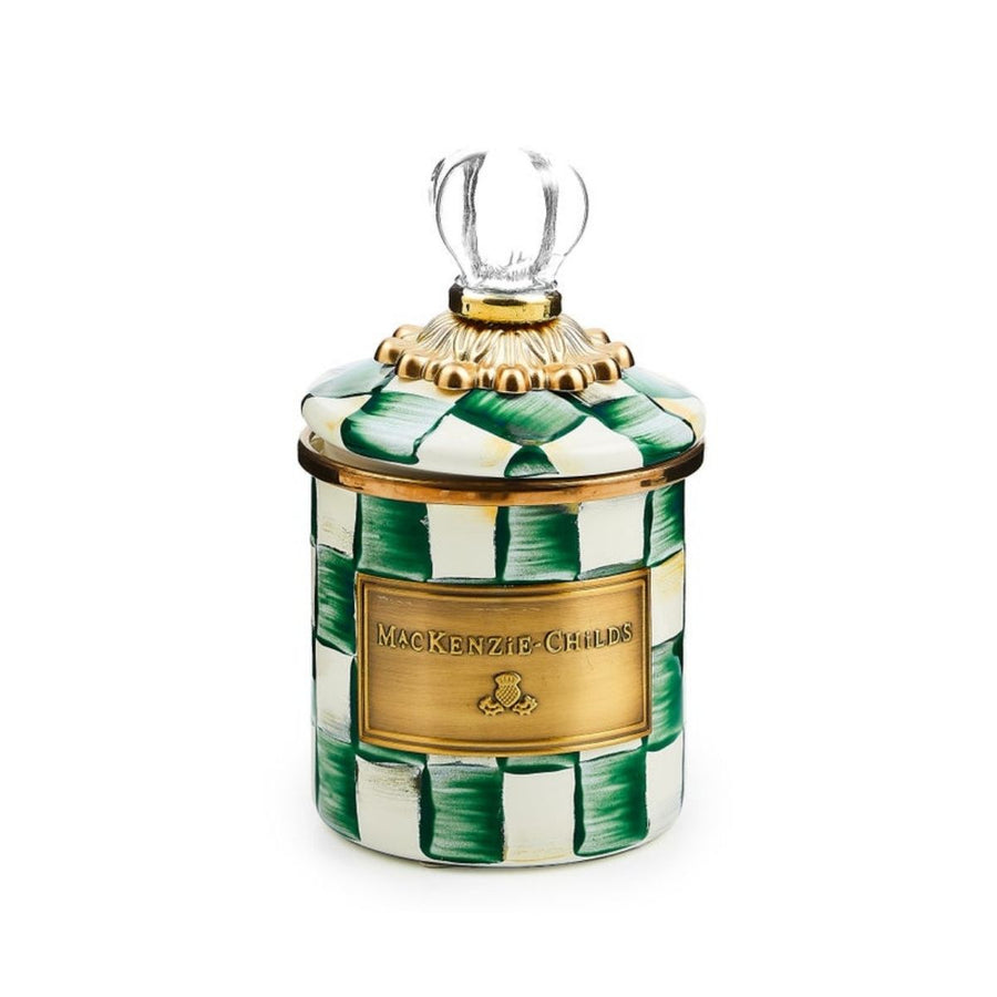 EMERALD CHECK MINI CANISTER - MACKENZIE-CHILDS - Compralo en CorinneRegalos.com