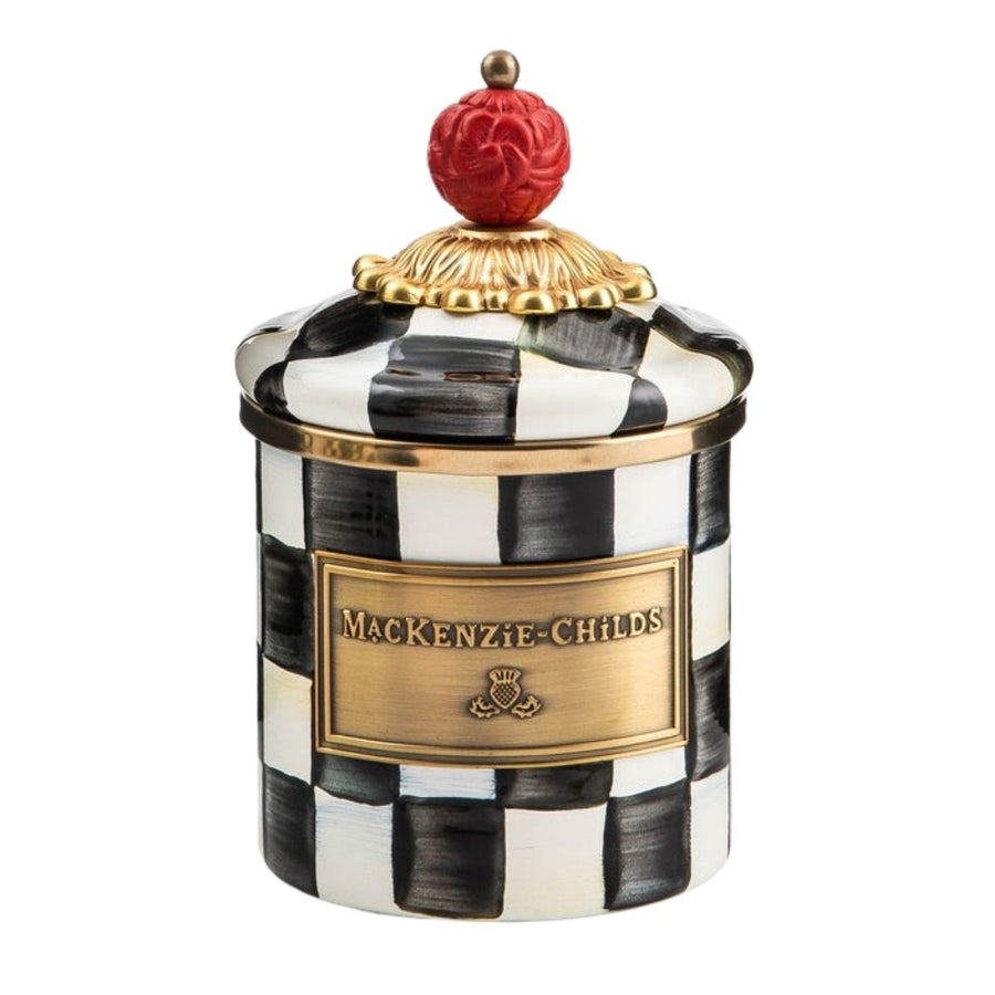 COURTLY CHECK MINI CANISTER - MACKENZIE-CHILDS - Compralo en CorinneRegalos.com