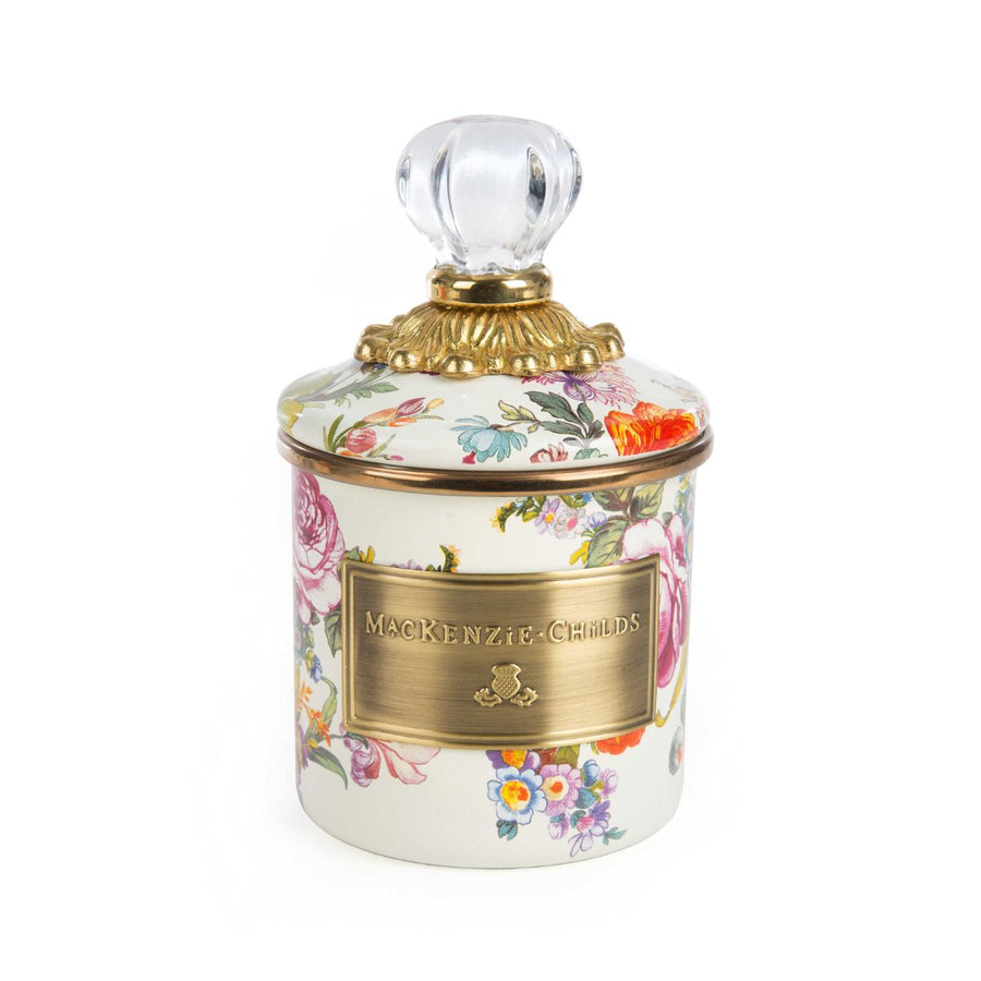 WHITE FLOWER MARKET MINI CANISTER - MACKENZIE-CHILDS - Compralo en CorinneRegalos.com