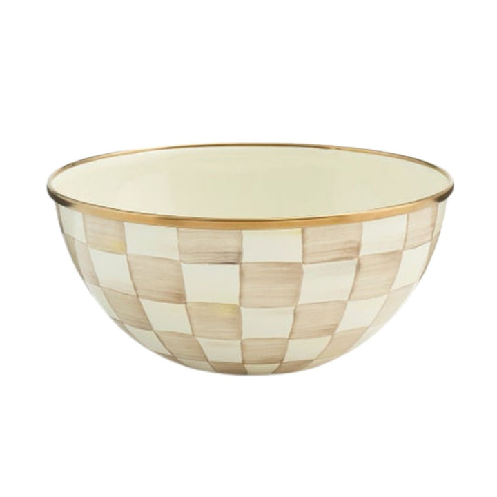MOCHA CHECK SMALL EVERYDAY BOWL - MACKENZIE-CHILDS - Compralo en CorinneRegalos.com
