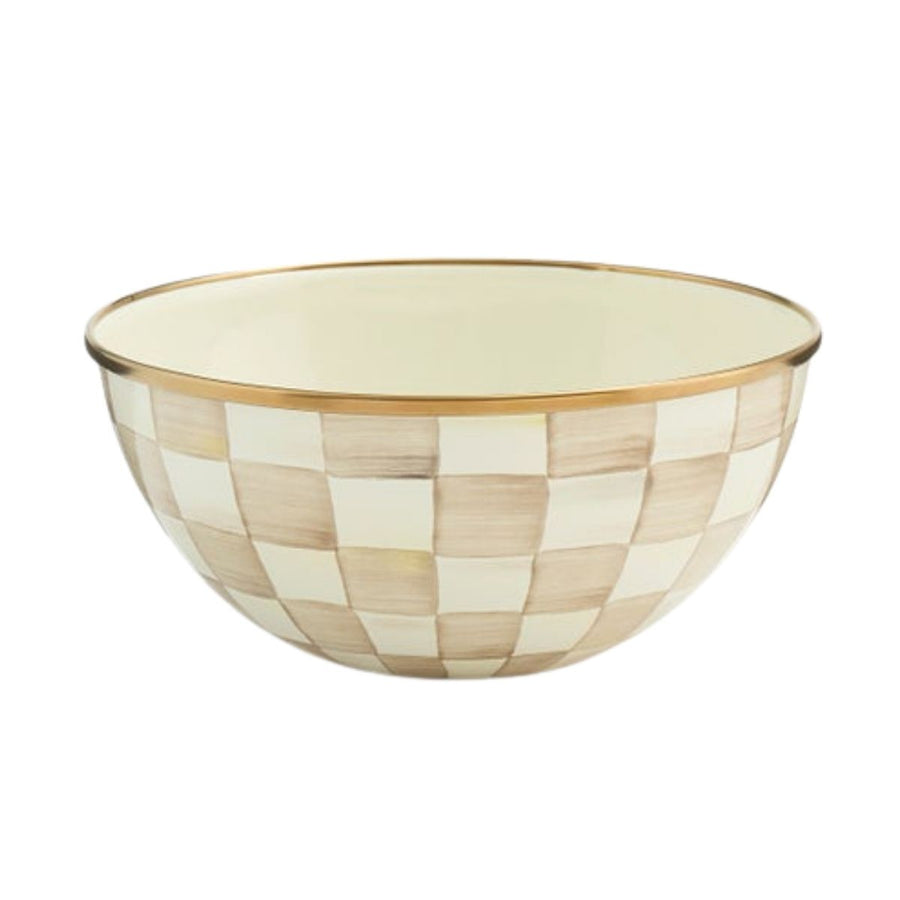 MOCHA CHECK SMALL EVERYDAY BOWL - MACKENZIE-CHILDS - Compralo en CorinneRegalos.com