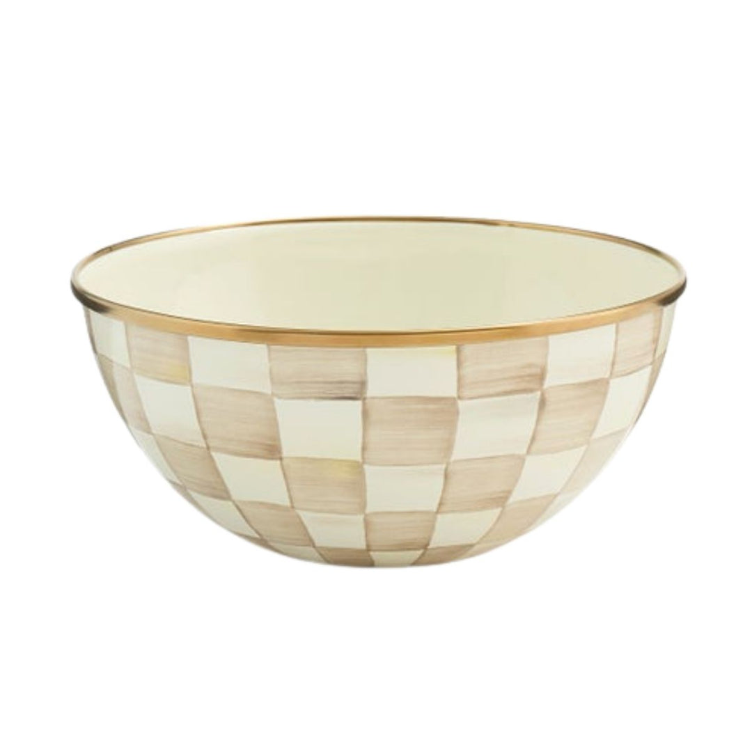 MOCHA CHECK MEDIUM EVERYDAY BOWL - MACKENZIE-CHILDS - Compralo en CorinneRegalos.com