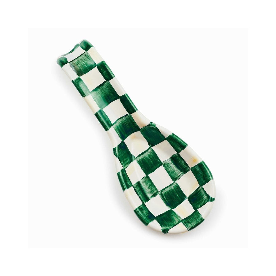 EMERALD CHECK SPOON REST - MACKENZIE-CHILDS - Compralo en CorinneRegalos.com