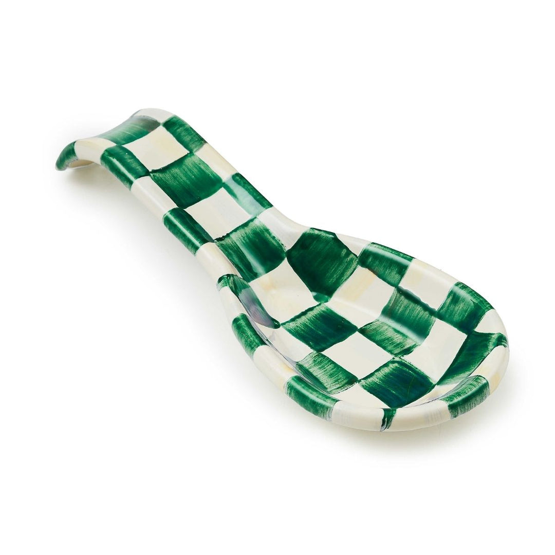 EMERALD CHECK SPOON REST