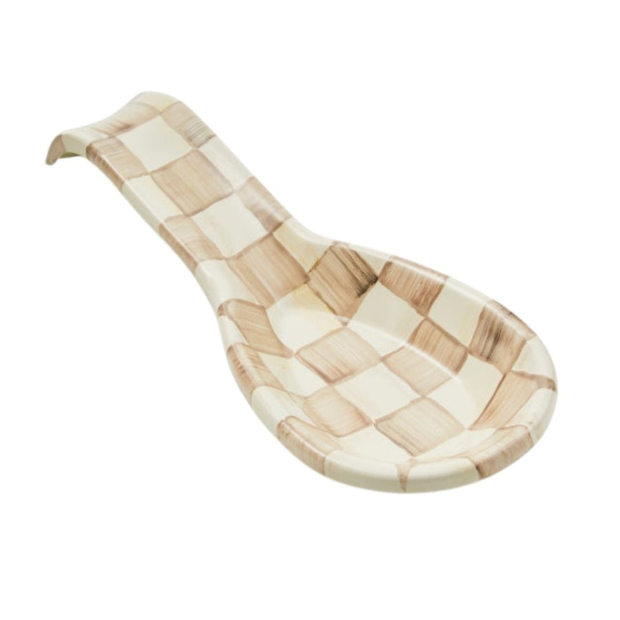 MOCHA CHECK SPOON REST - MACKENZIE-CHILDS - Compralo en CorinneRegalos.com