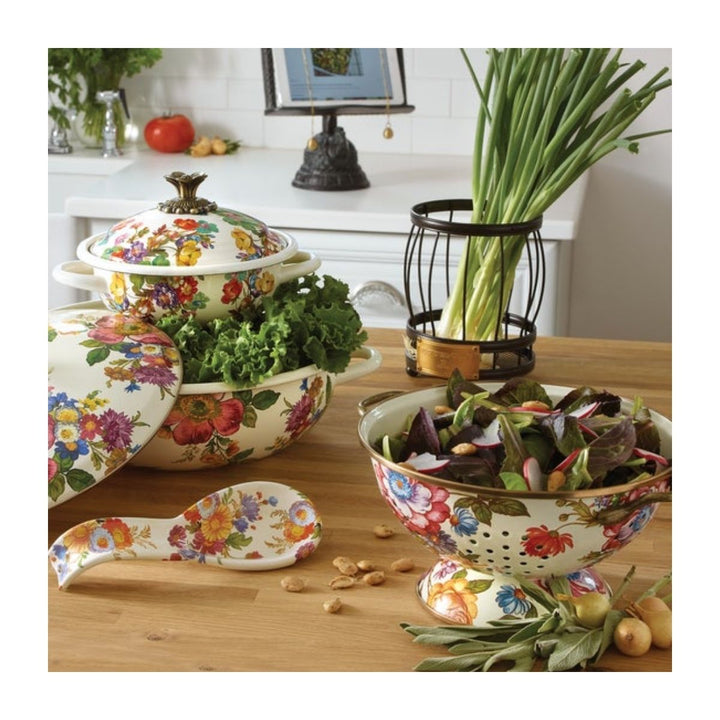 WHITE FLOWER MARKET SPOON REST