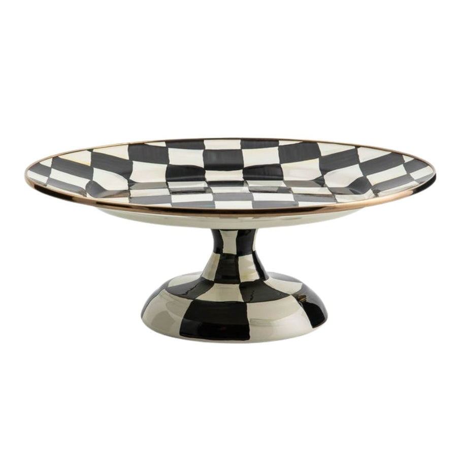 COURTLY CHECK SMALL PEDESTAL PLATTER - MACKENZIE-CHILDS - Compralo en CorinneRegalos.com