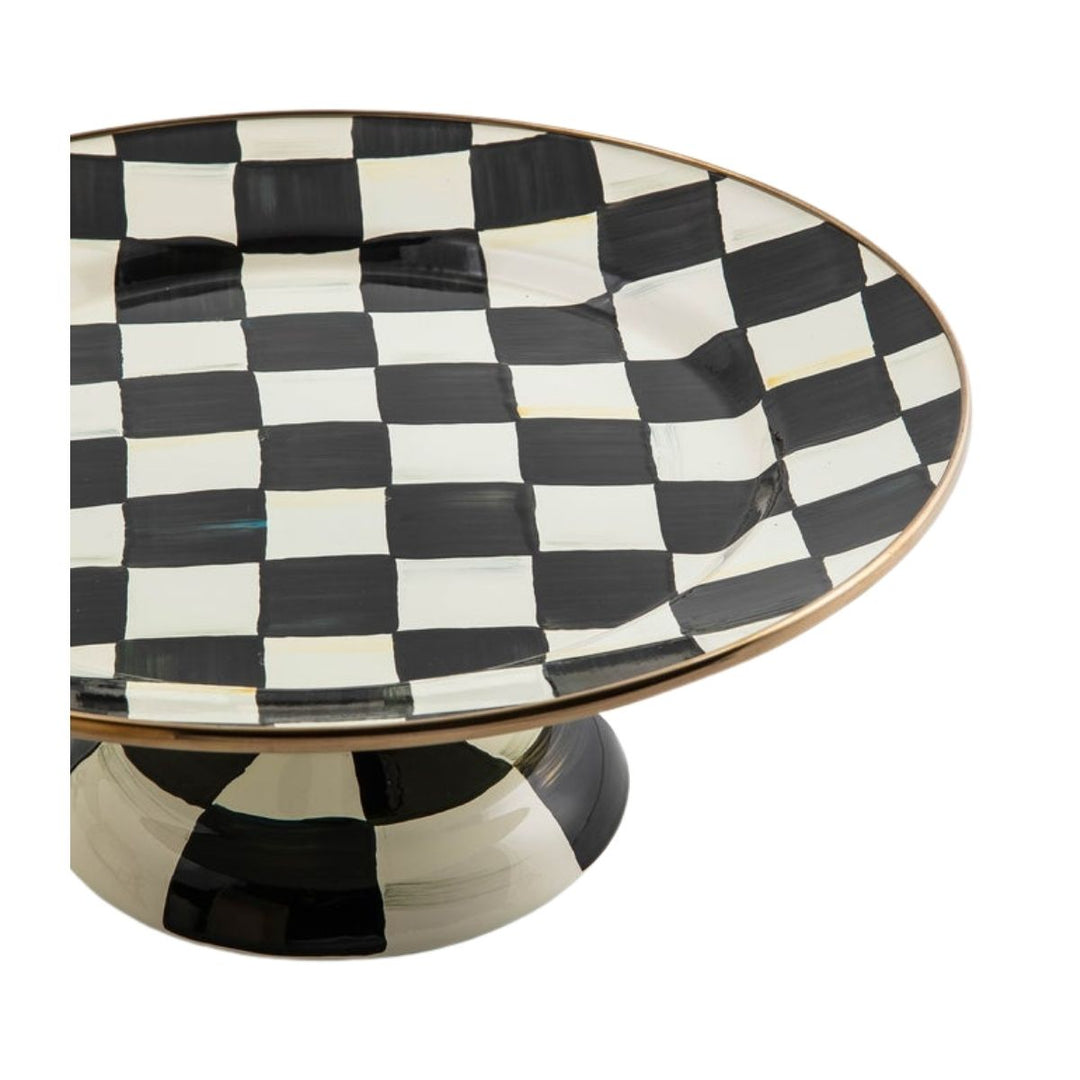 COURTLY CHECK SMALL PEDESTAL PLATTER