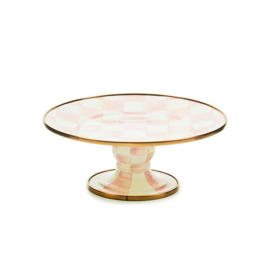 ROSY CHECK MINI PEDESTAL PLATTER - MACKENZIE-CHILDS - Compralo en CorinneRegalos.com
