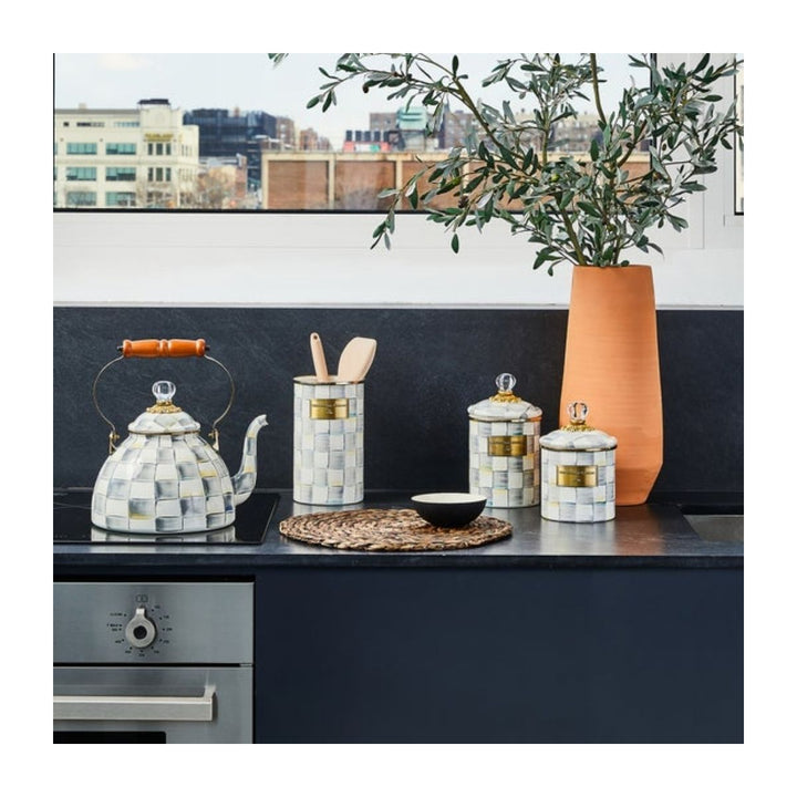 STERLING CHECK UTENSIL HOLDER