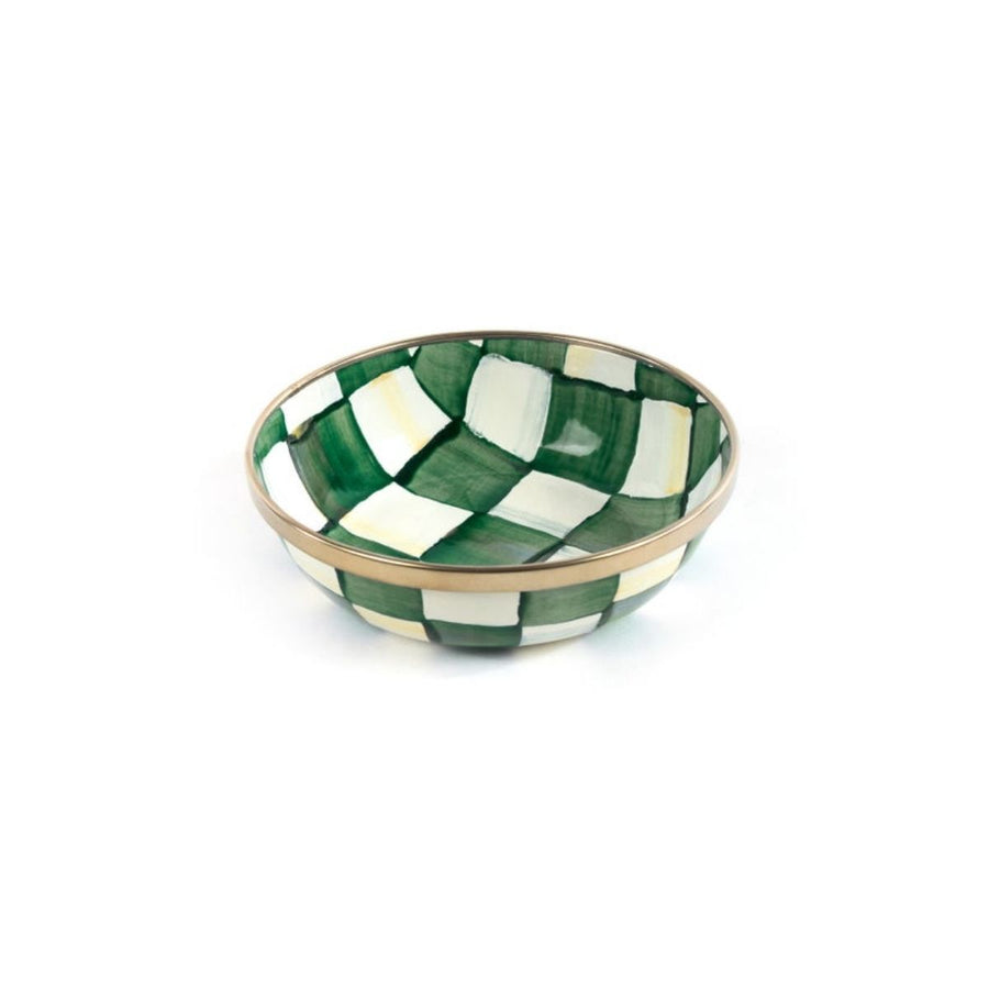 EMERALD CHECK RELISH DISH - MACKENZIE-CHILDS - Compralo en CorinneRegalos.com