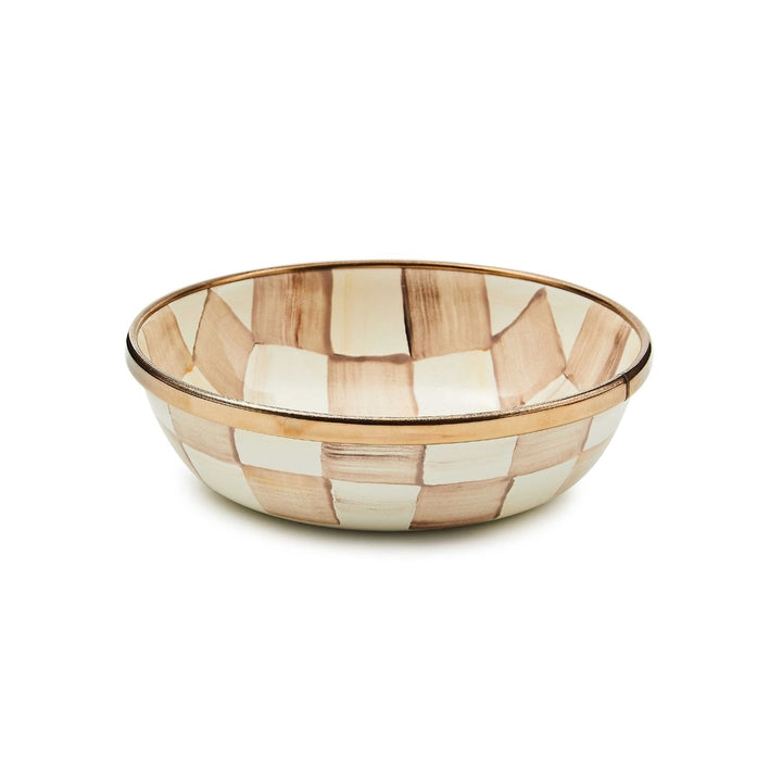 MOCHA CHECK RELISH DISH - MACKENZIE-CHILDS - Compralo en CorinneRegalos.com