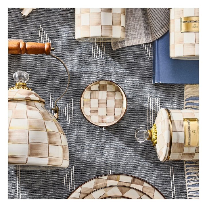 MOCHA CHECK RELISH DISH