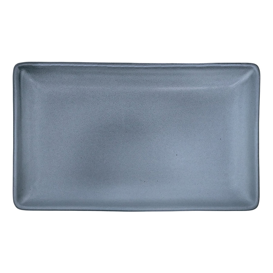 "CHAROLA RECTANGULAR 10 X 6"" GRIS DENALI MATE" - ANFORA - Compralo en CorinneRegalos.com