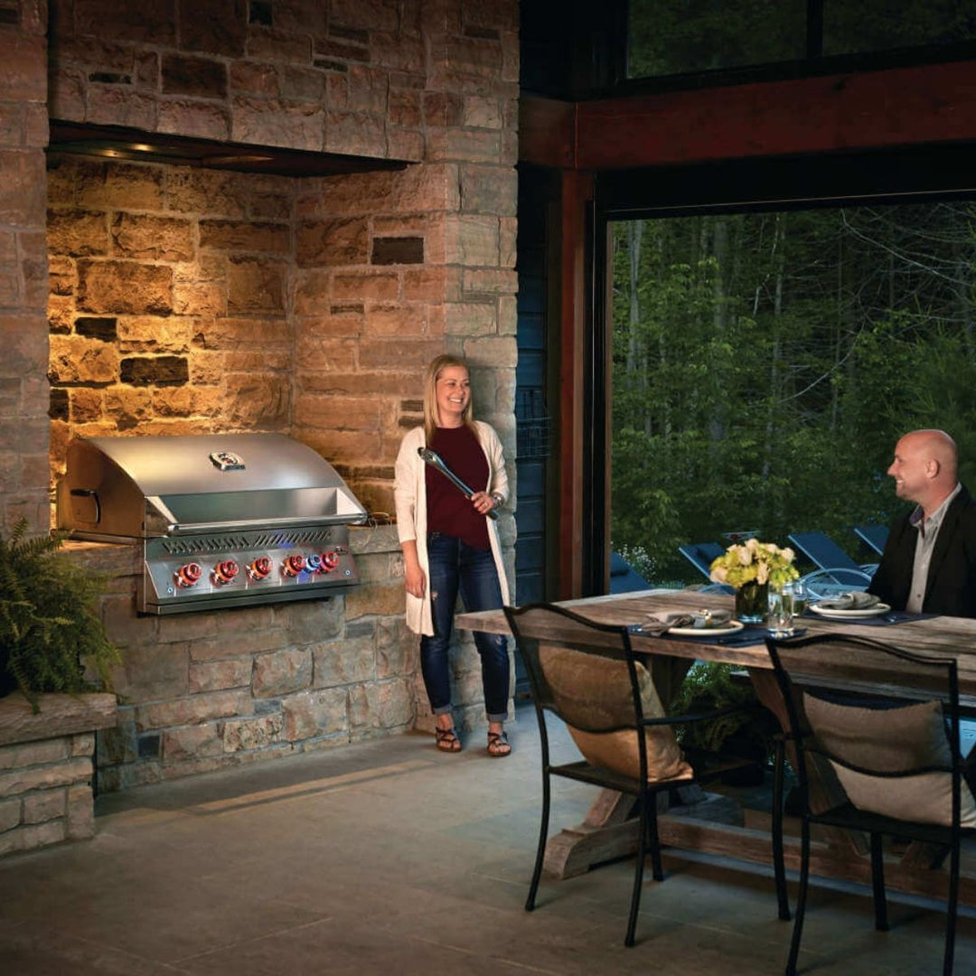 BUILTIN 700 SERIES 38INCH PROPANE GAS GRILL WITH REAR INFRARED BURNER STAINLESS STEEL