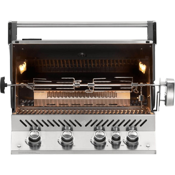 BUILTIN PRESTIGE PRO 500 PROPANE GAS GRILL HEAD WITH INFRARED REAR BURNER
