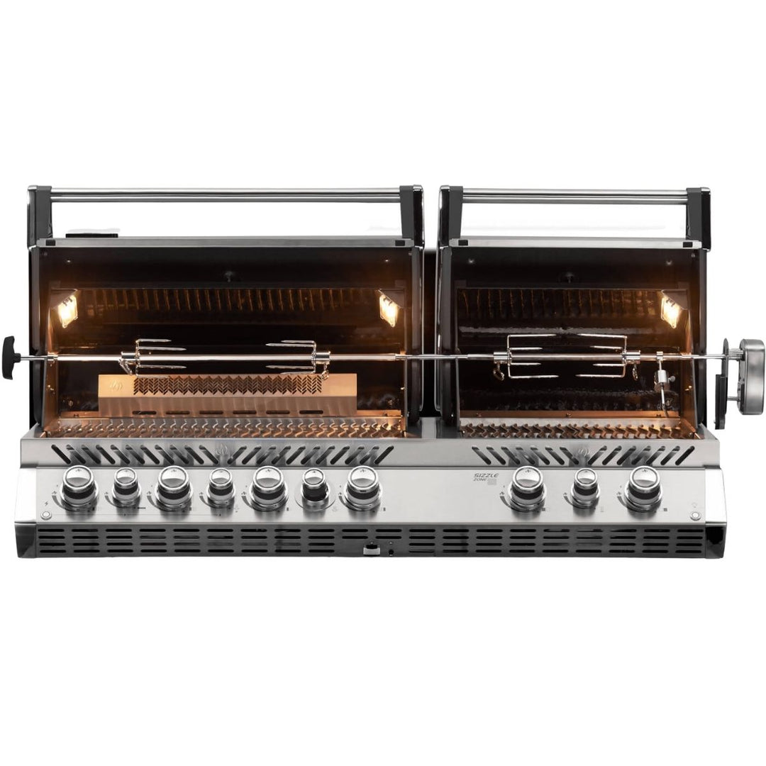 BUILTIN PRESTIGE PRO 825 PROPANE GAS GRILL HEAD WITH INFRARED BOTTOM AND REAR BURNER